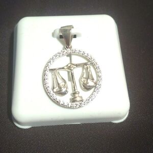 Sterling Silver Libra Pendant